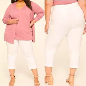 Lane Bryant White Capri Pants